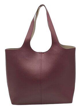 Madison West Elle Burgandy Leather Tote Bag